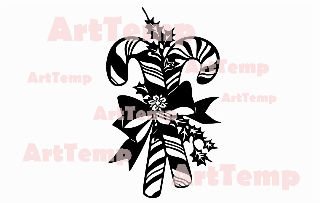 Candy Cane Christmas Laser Cut File: SVG Cricut CNC Ornament (digital ...