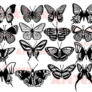 Butterfly svg bundle, Butterfly DXF cut file, svg for cricut, dxf for laser cnc, plasma, papercut template, Butterfly clipart, wood wall art