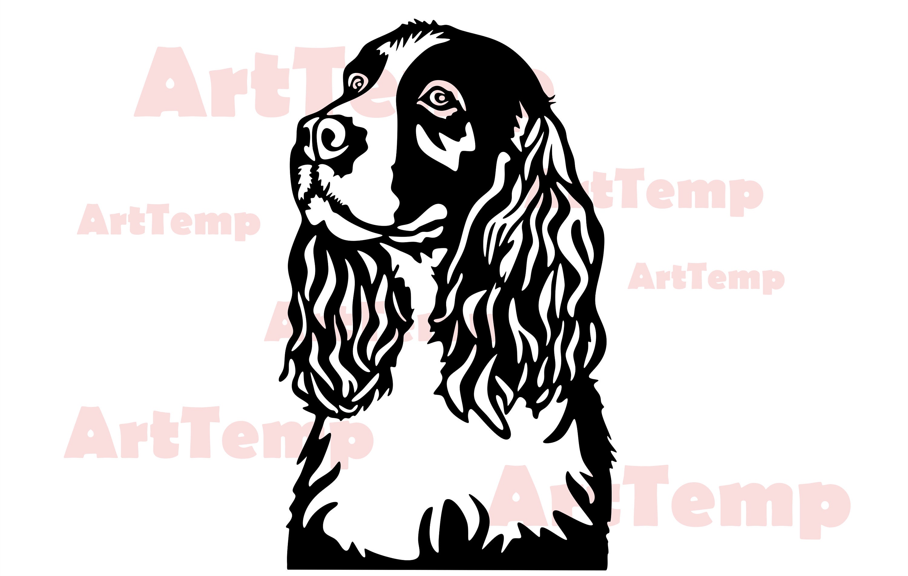 English Springer Spaniel SVG: Dog Cut File, Clipart (digital