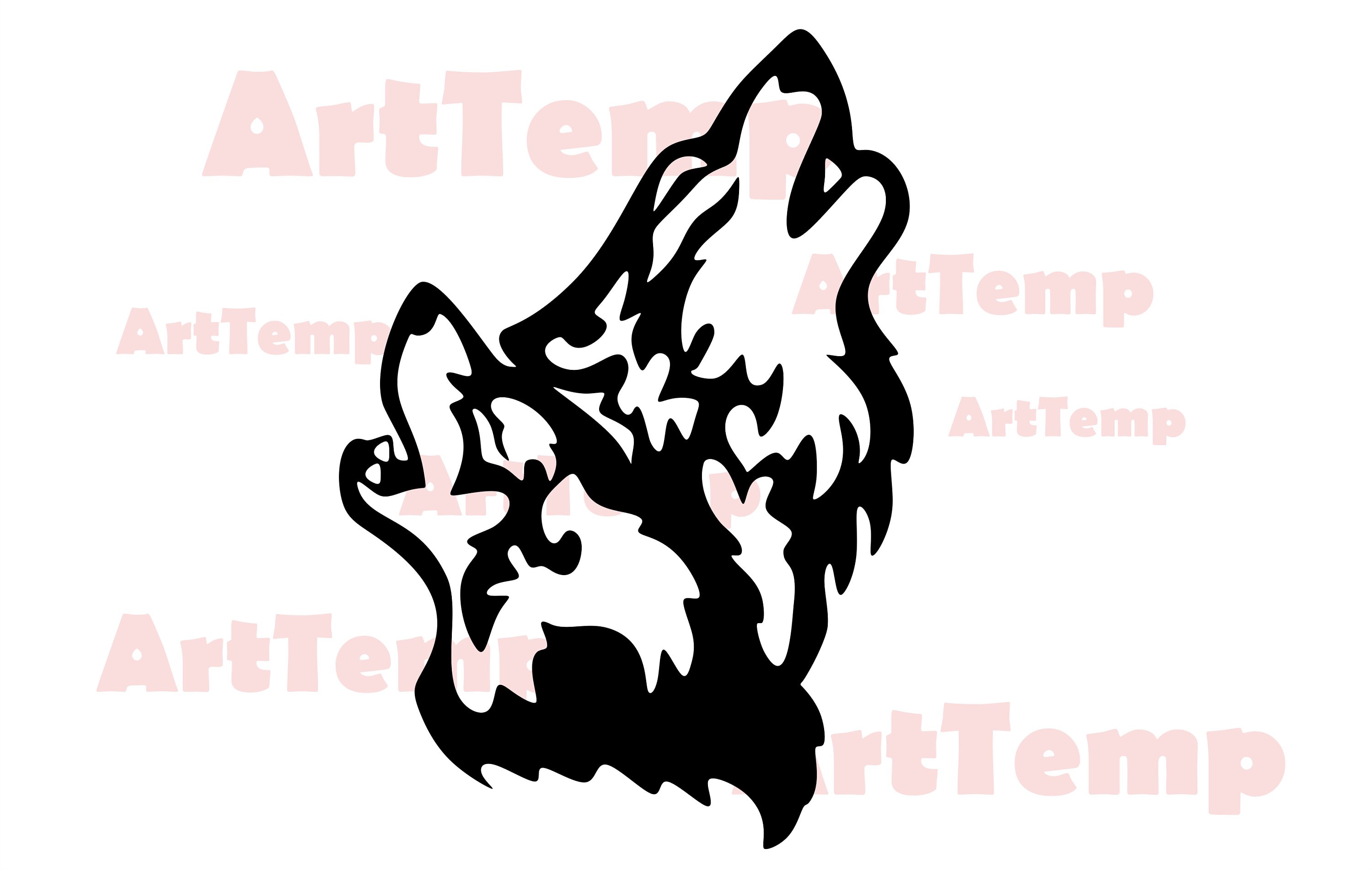 Wolf Svg Dxf Animals Cut File For Laser Dxf For Plasma Etsy Images