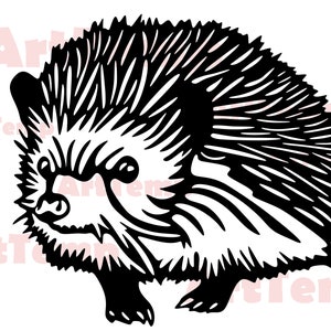 Hedgehog svg, hedgehog Clipart SVG fichier coupé, svg pour cricut, dxf pour laser cncpapercut template, faune clipart vector wood wall art