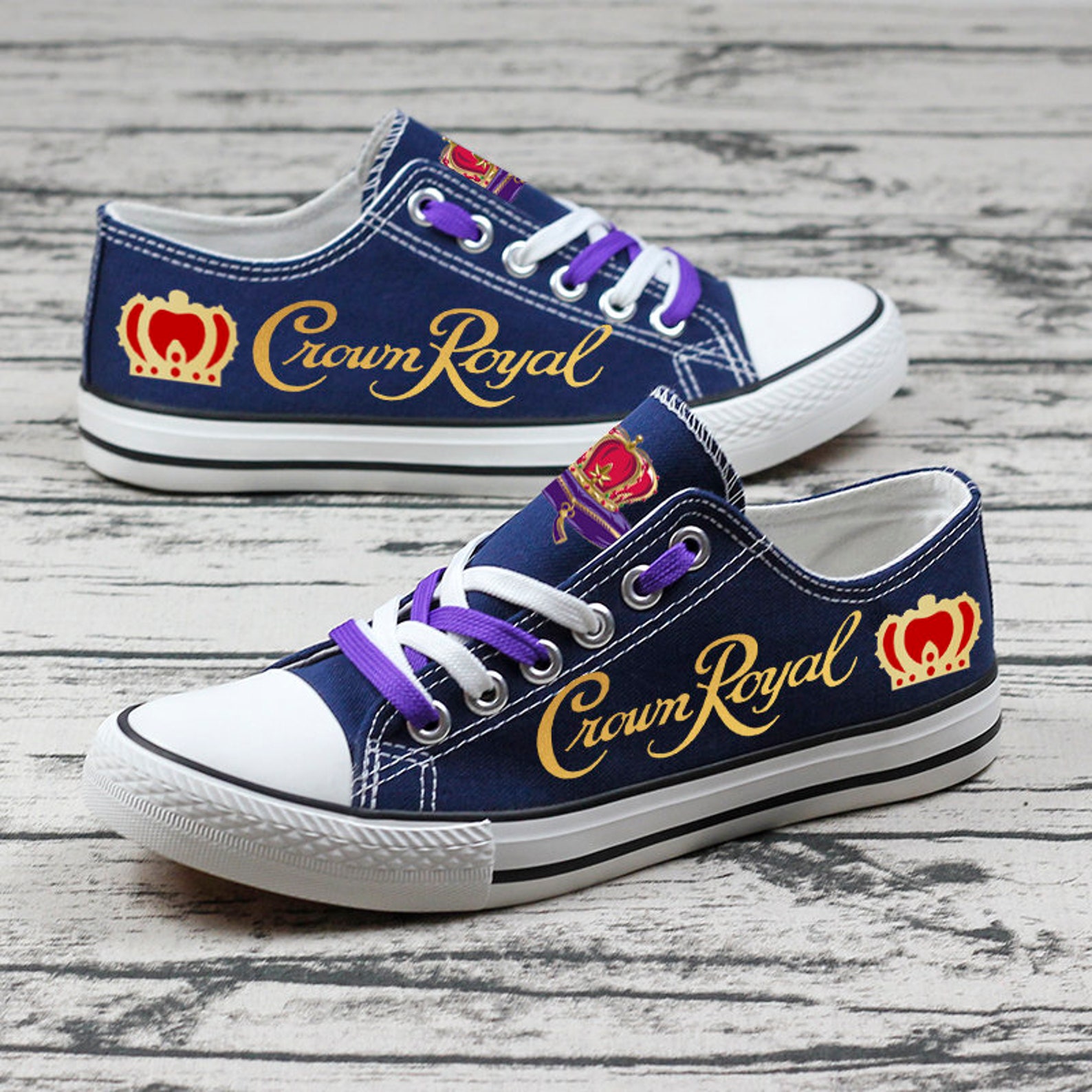 Crown Royal Canadian Whisky Blue Low Top Shoes Whisky