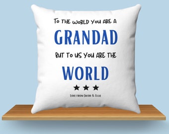 Personalised this grandad belongs to cushion with grandchildren names/Cute Fathers Day Gift for grandpa/New grandad gift Personalised this grandad belongs to cushion with grandchildren names/Cute Fathers Day Gift for grandpa/New grandad gift