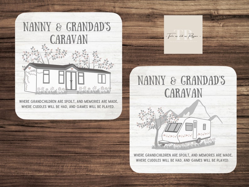 Caravan Coaster, Personalised Grandparent Gifts, Christmas Gift for ...
