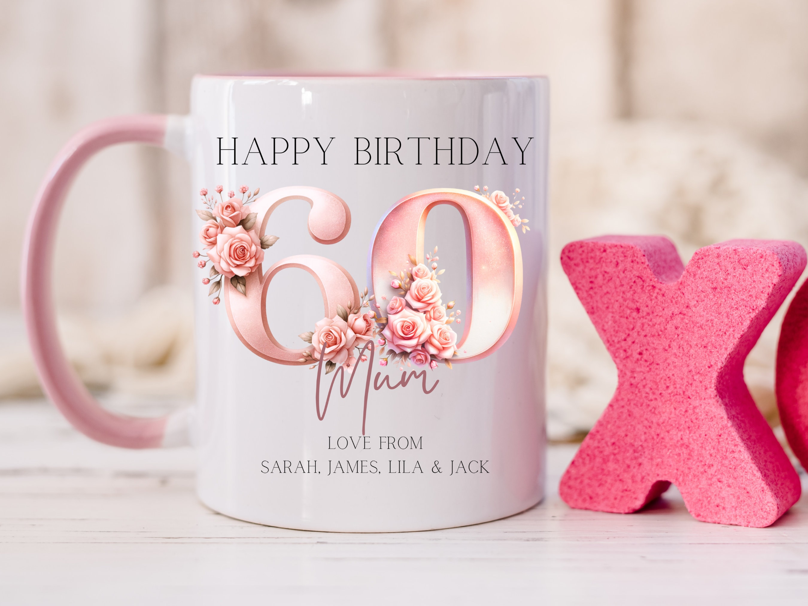 60th Birthday Mug, 60th Birthday Gift for Her, Gifts for Women,  Personalised 60th, Age Gift, Gift for Wife, for Friend,for Sister, for Mum  - Etsy