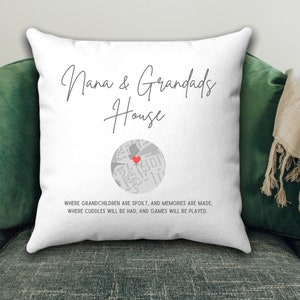 Personalised grandparent gift, Nanny and grandad gift, Nana, Nan, Grandparents christmas gifts, Grandad cushion, Grandma gift, Nannys house