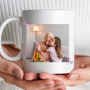 Personalised Nanny mug, Photo mug, Gift for Grandma, Birthday gift from Grandchildren, Mothers Day Gift, Nanny coffee cup, Grandkids bild 6
