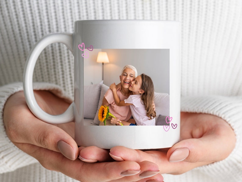 Personalised Nanny mug, Photo mug, Gift for Grandma, Birthday gift from Grandchildren, Mothers Day Gift, Nanny coffee cup, Grandkids bild 6