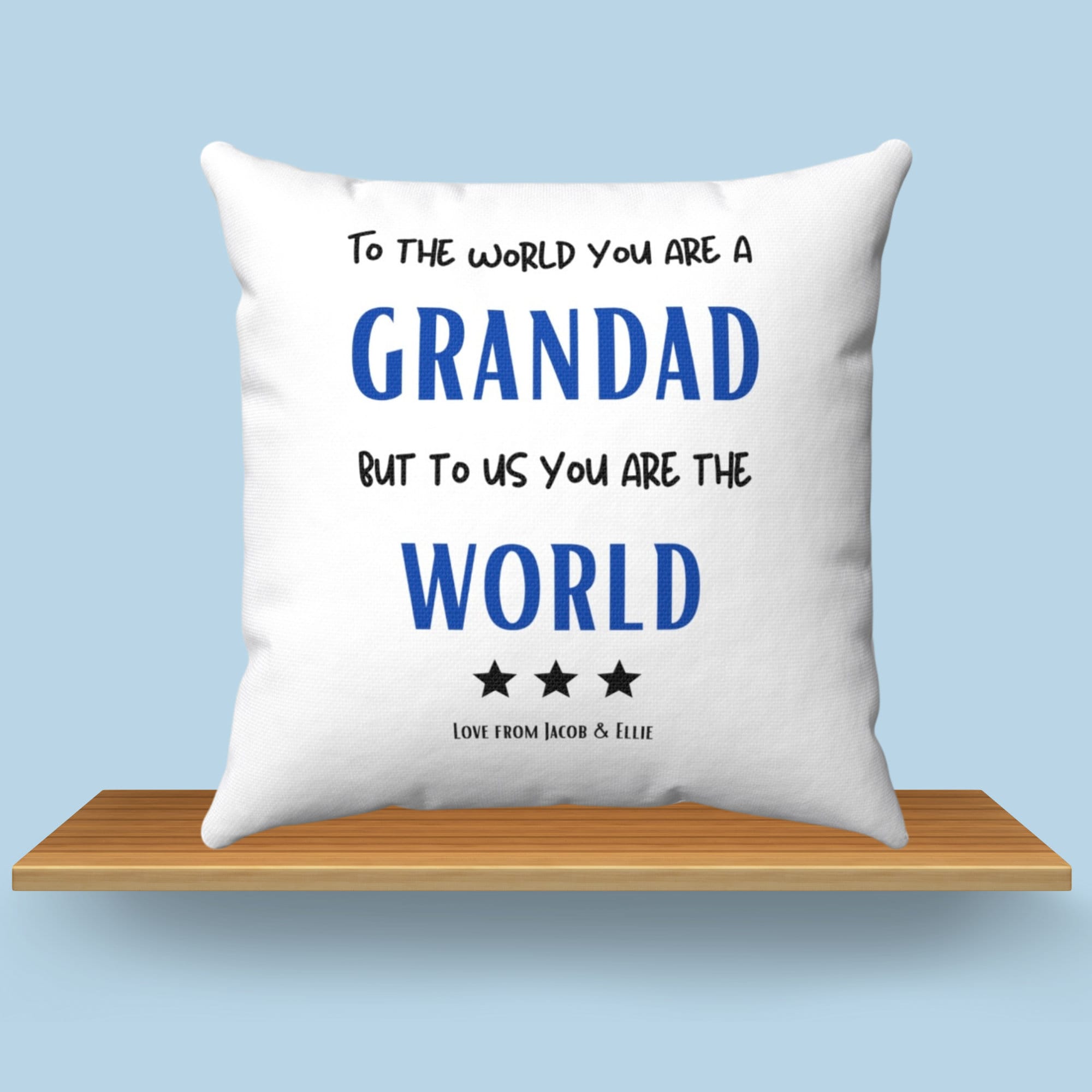 Personalised Grandad Cushion..Loved by. Grandchildren Father's Day..Birthday Personalised Grandad Cushion..Loved by. Grandchildren Father's Day..Birthday