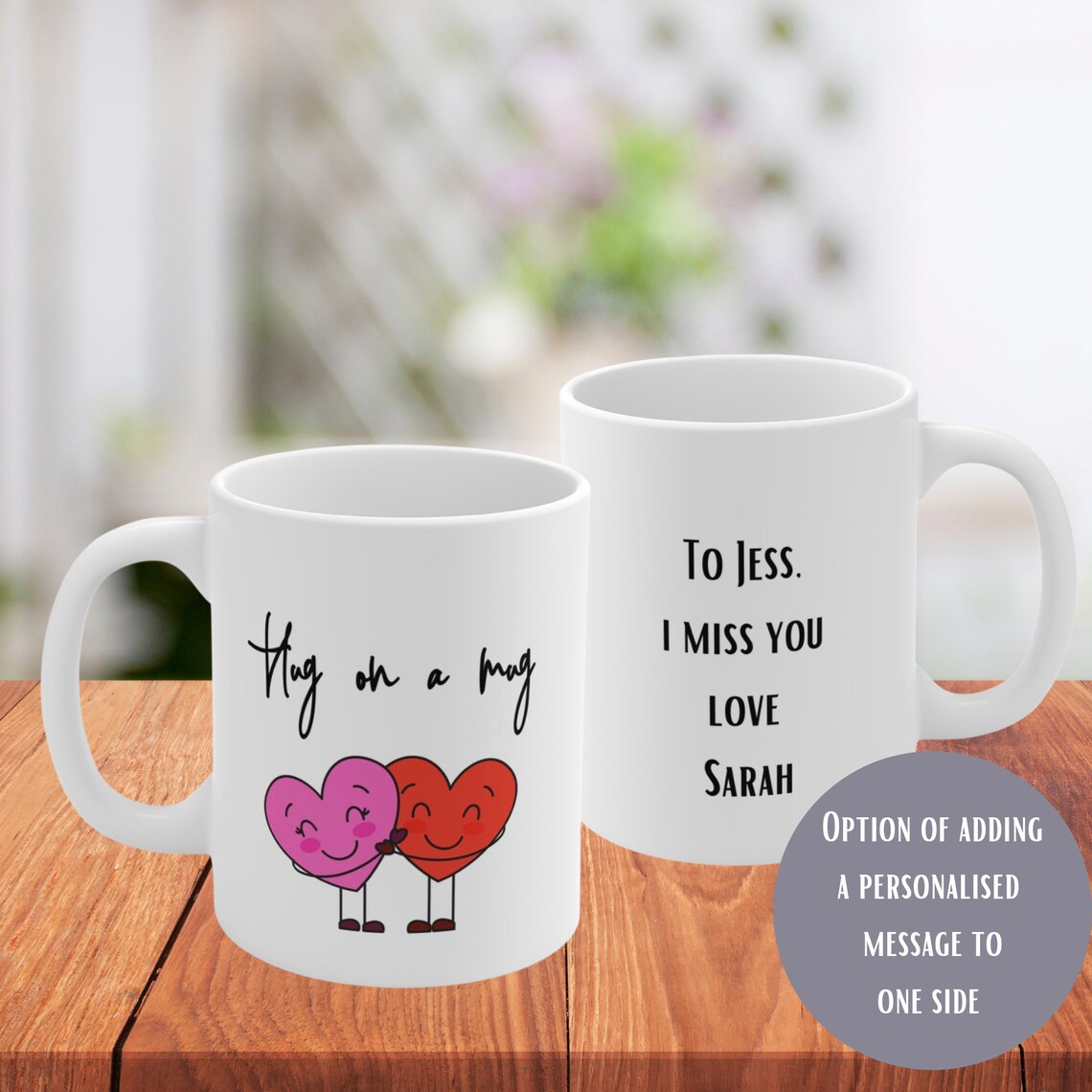 Personalised Hug in a Mug Send a Hug Personalised Coffee Etsy