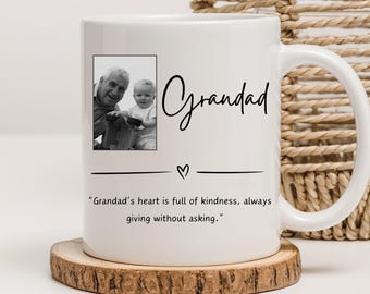 Personalised Photo Mug For Grandad, Gifts for Men, Gift for Daddy, For Granda, For Grandparent, Father Christmas gift, Birthday gift for Dad