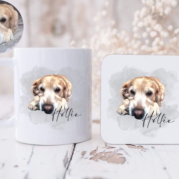 Pet portrait mug, Personalised pet mug, Father’s Day gift, Gift for dog owner, Custom pet gift, Dog mum mug, birthday gift for Dog lover uk