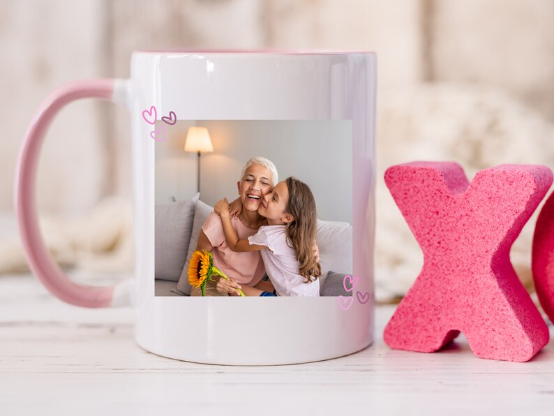 Personalised Nanny mug, Photo mug, Gift for Grandma, Birthday gift from Grandchildren, Mothers Day Gift, Nanny coffee cup, Grandkids bild 4