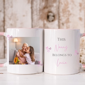 Personalised Nanny mug, Photo mug, Gift for Grandma, Birthday gift from Grandchildren, Mothers Day Gift, Nanny coffee cup, Grandkids bild 1