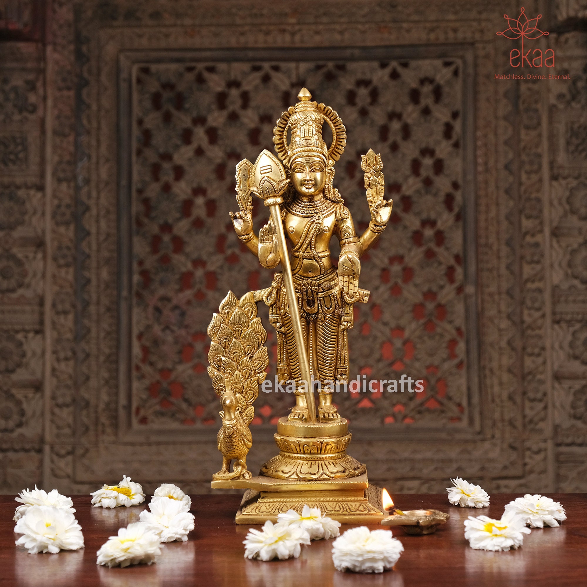 Kartique Brass Lord Murugan Kartikeya Murugana しきつめ