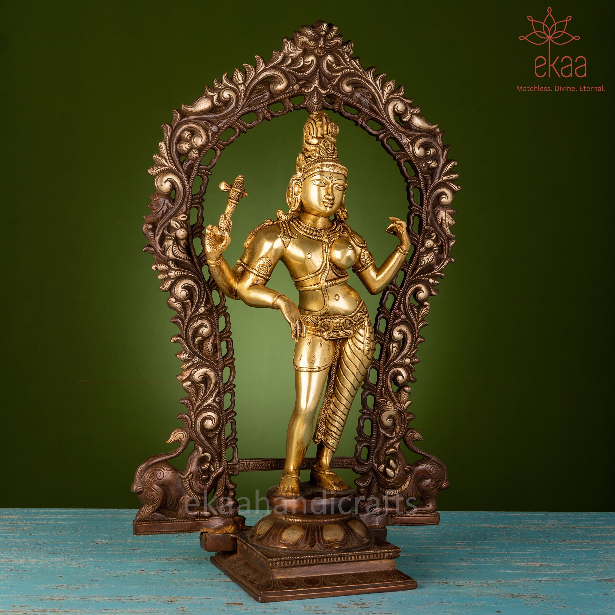 神聖なアルダナリシュヴァラ像、46 CM ビッグラージシヴァ神