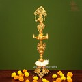 Brass Krishna Diya, 70cm Big Large Home Temple Diya, Handmade Oil Lamp  Dia, Indian Handcrafted Deepak, Mandir Temple Decor, Good Luck Gift