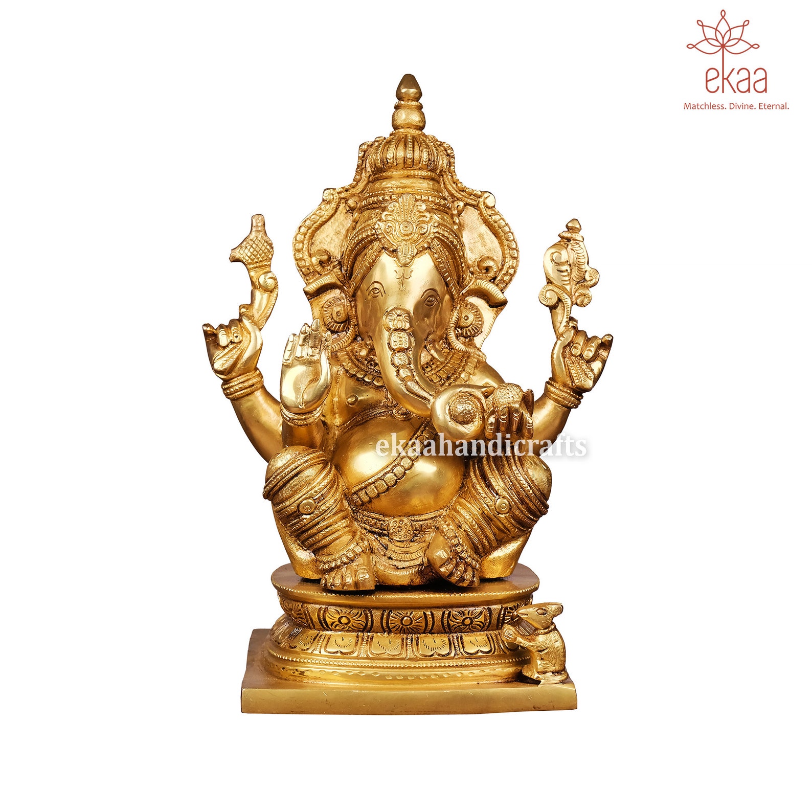 Brass Ganesh Statue 30CM Brass Ganesh Sculpture for Temple Etsy