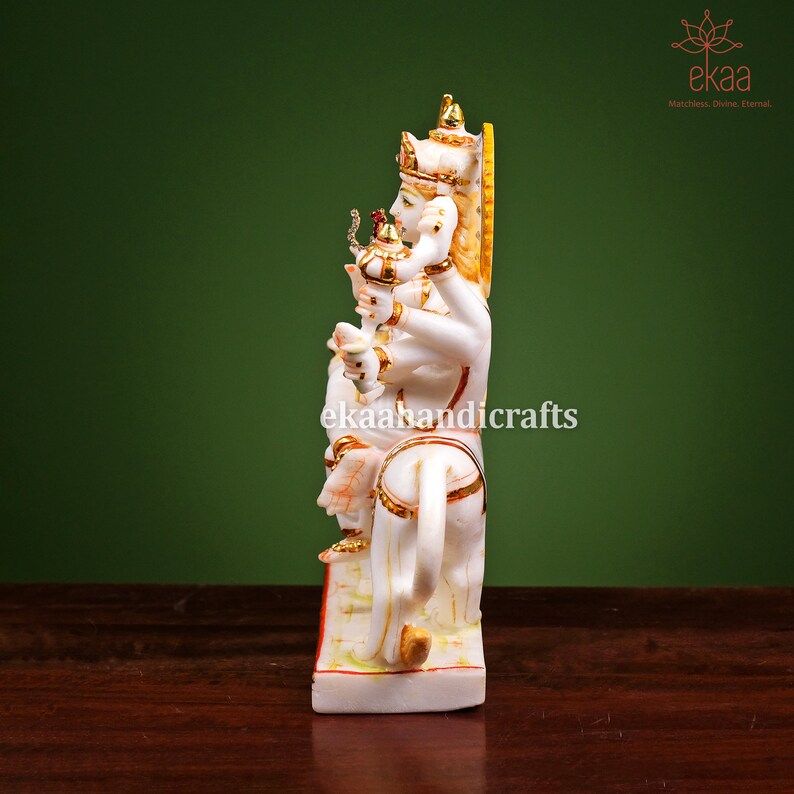 Marble Durga Statue 30 CM Hand Painted Marble Goddess Durga Etsy