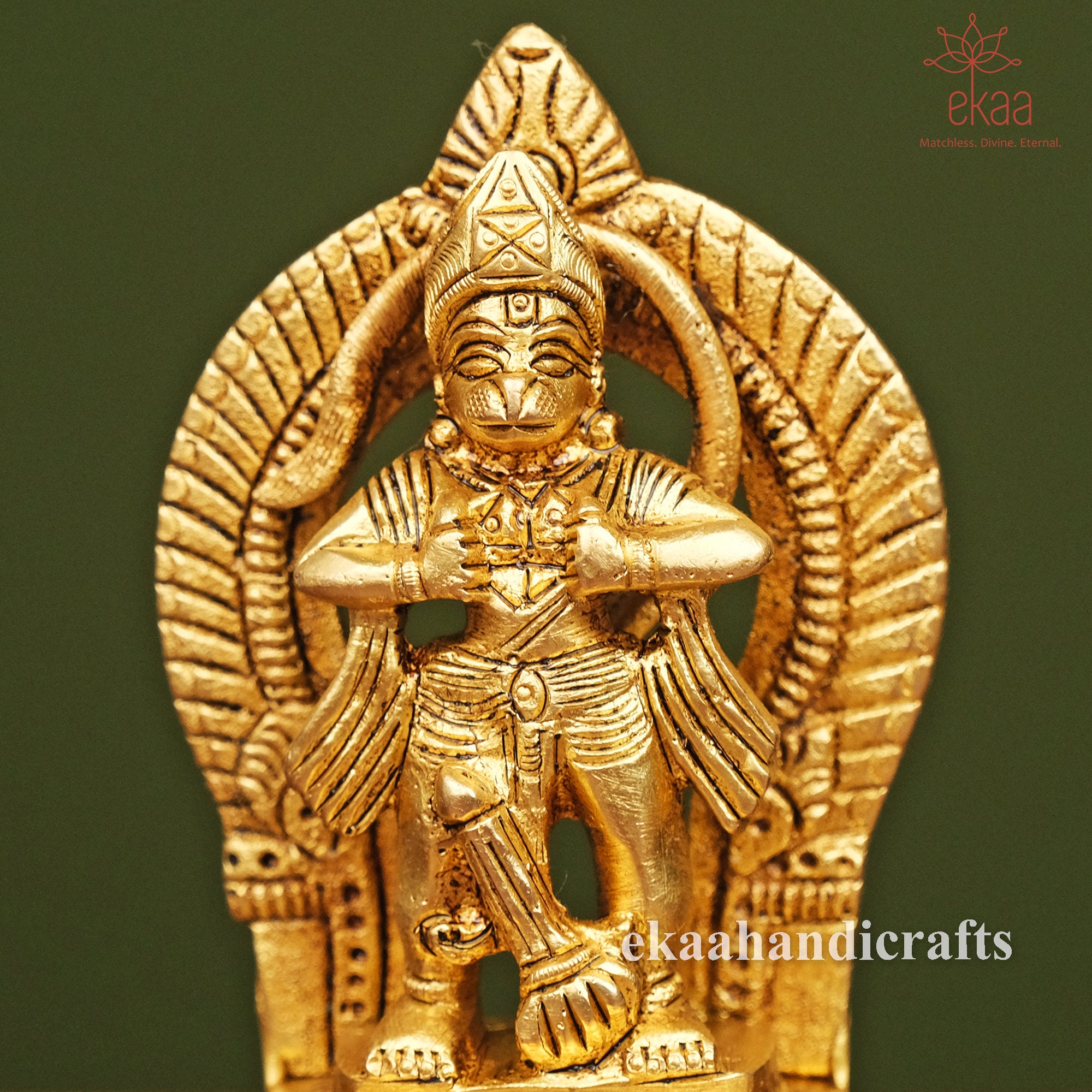 Brass Hanuman Ji Statue, Lord Hanuman Idol With Lord Ram in Chest, Rama ...