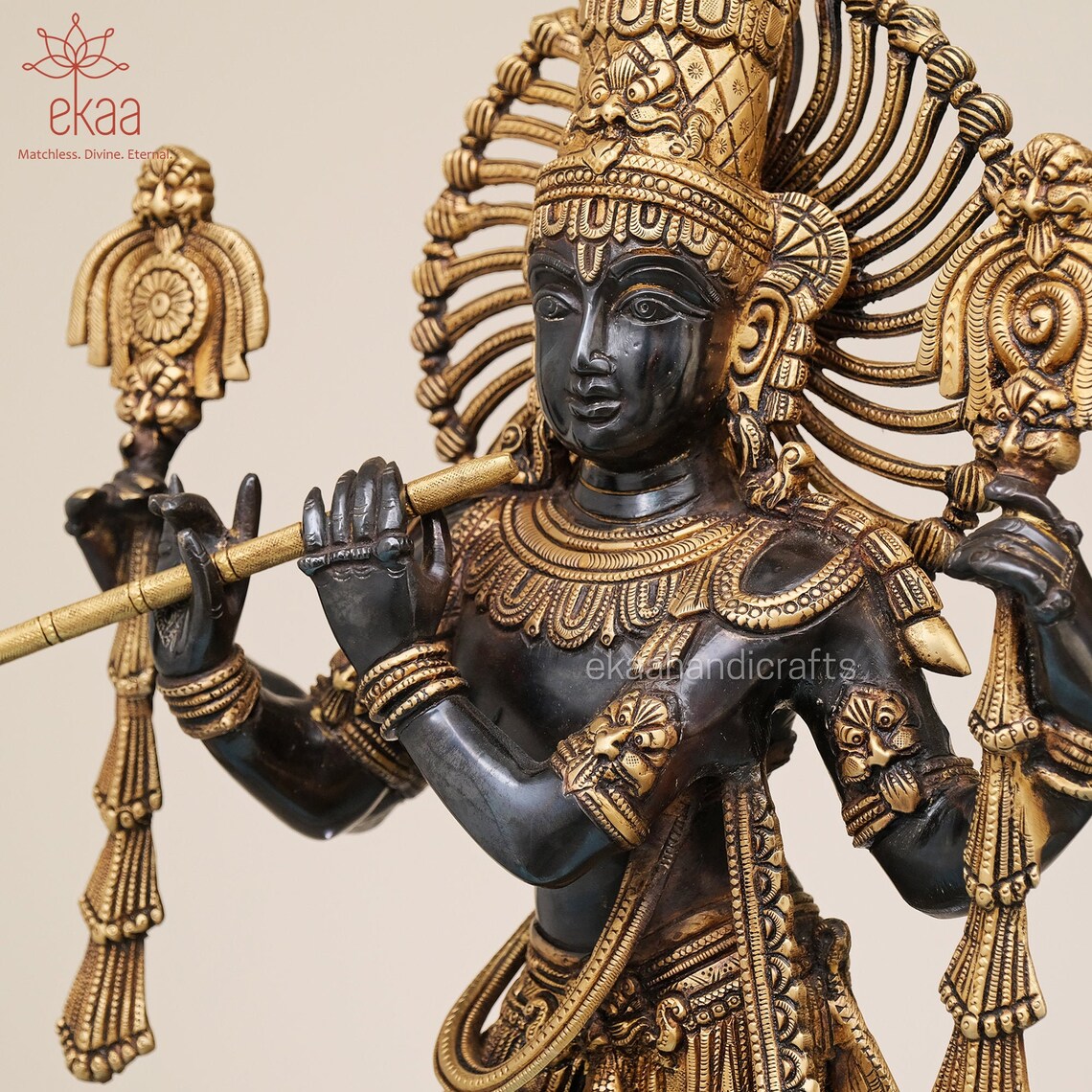 Krishna Statue in Brass 61CM Big Large Size Krishna Brass Etsy