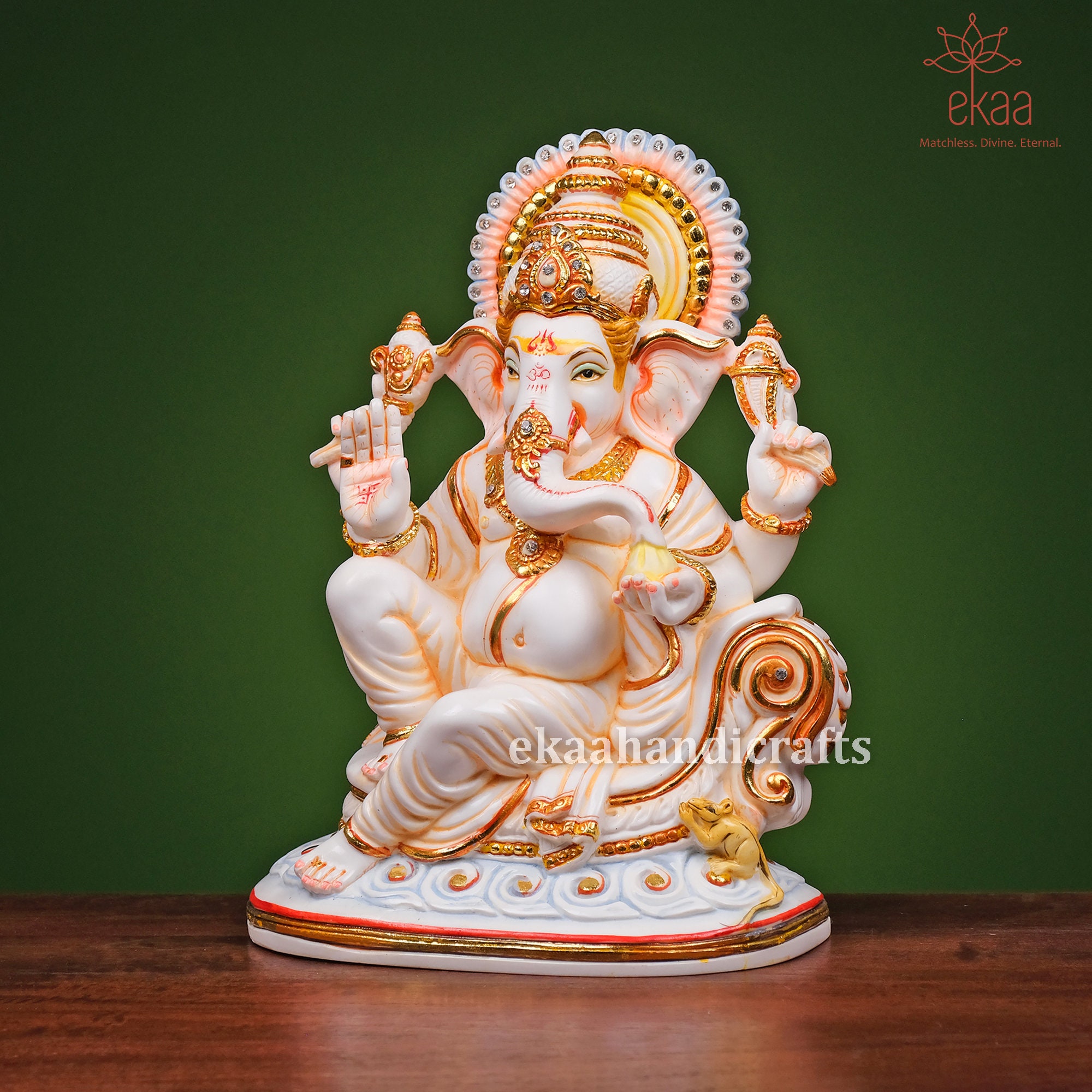 Lord Ganesh Statue in Culture Marble Majestic Lord Ganesha Etsy