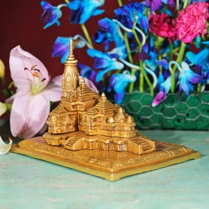 Brass Ram Janmabhoomi Ayodhya Mandir, Ram Mandir in Brass, Shree Ram Ji Mandir Ayodhya