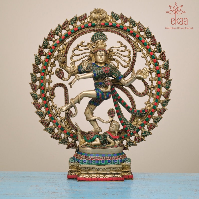 Nataraja Statue Large in Brass 51CM Big Brass Dancing Shiva image 1