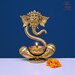 Ganesha Diya in Brass, Home Temple Diya, Handmade Oil Lamp, Oil Dia, Indian Handcrafted Deepak, Mandir Temple Decor, Good Luck Gift 