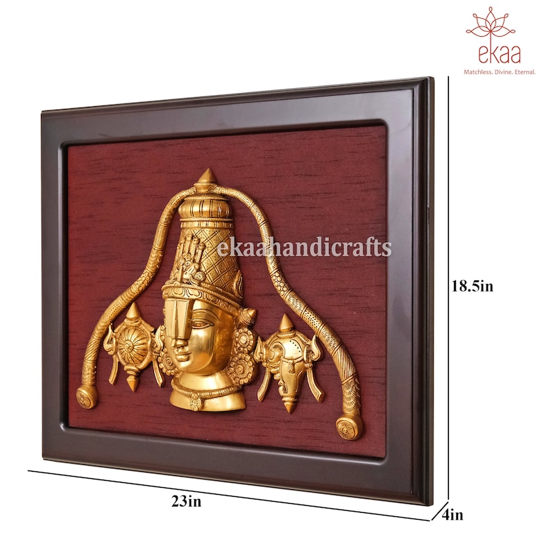 Buy Brass Tirupati Balaji Bust Frame Big Size Brass Balaji 18.5 Online