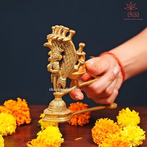 Brass Sheshnag Incense Burner, Brass Dhoop Box, Brass puja Dhoopdani, Engraved Burner, Prayer Lamp, Home Fragrance, 10 Stick Incense Holder