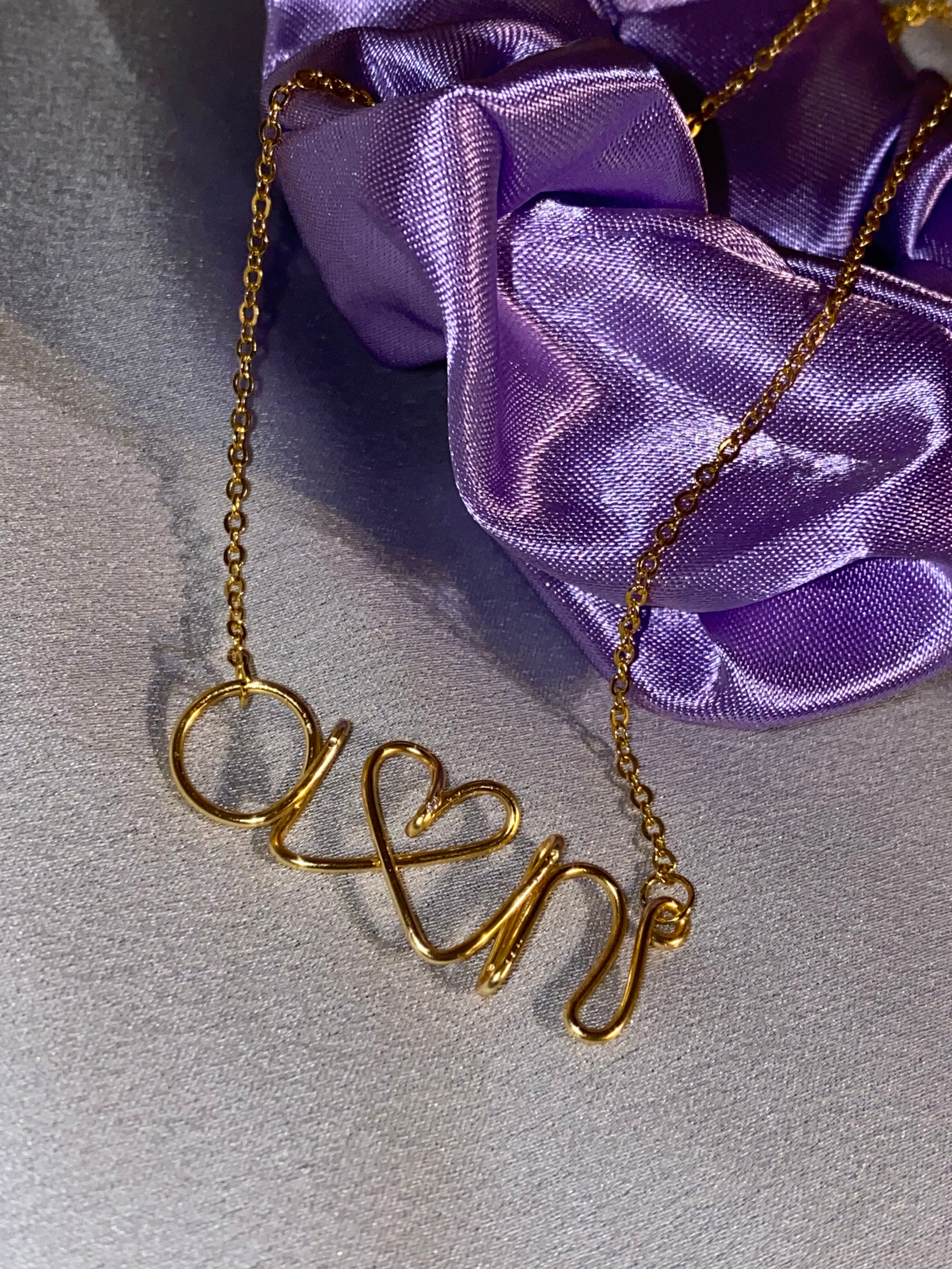 Double Initial Custom Necklace Etsy