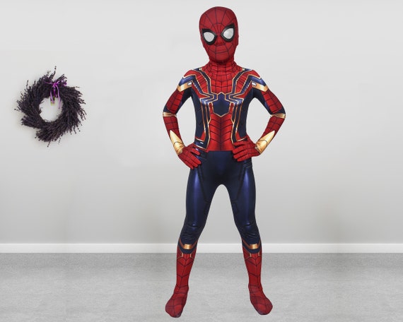 Ispirato Iron Spiderman Halloween Costume Tuta per bambini Bambini Costume per bambini 2022 Peter Parker Avengers Endgame Pantaloni tuta Hoddie Abbigliamento Abbigliamento unisex bimbi Costumi e maschere 