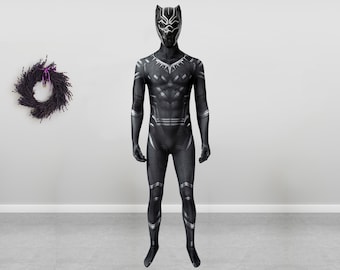 Superhero Black Panther Dress Youth Kid Halloween Cosplay Party Costume Outfits 