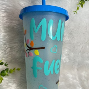 Cold Cup | Travel Iced Coffee Mug | Tumbler with Straw Lid 24Oz or 709ml MADE TO ORDER