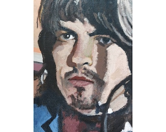 George Harrison - original acrylic painting on hand-stretched canvas