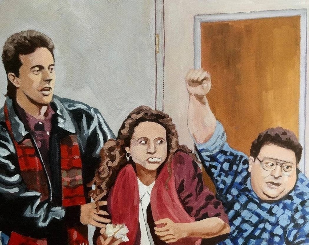 Seinfeld Original Painting Drake's Coffee Cake Fight Etsy