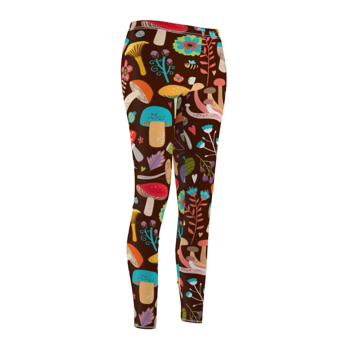 Mushroom Leggings Mushroom Print Women's Cut & Sew Casual Etsy