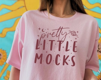 G 5000 Heavy Cotton Mockup | Light Pink T Shirt Mock up | Spiritual Mystical Aesthetic | Colourful Dreamy | Pretty Little Mocks