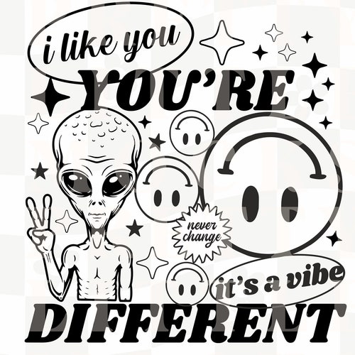 I Like You You're Different Trendy PNG and SVG Design - Etsy