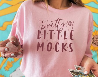 G 5000 Heavy Cotton Mockup | Light Pink T Shirt Mock up | Spiritual Mystical Aesthetic | Colourful Dreamy | Pretty Little Mocks
