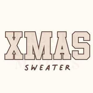 Xmas Sweater, Trendy PNG And SVG Design Digital Download, Christmas Cute Aesthetic, Holidays Retro Vintage Style, Streetwear