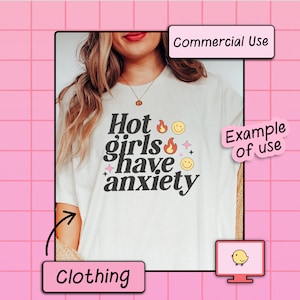 Hot Girls Have Anxiety SVG PNG Design, Trendy Digital Download, Mental ...
