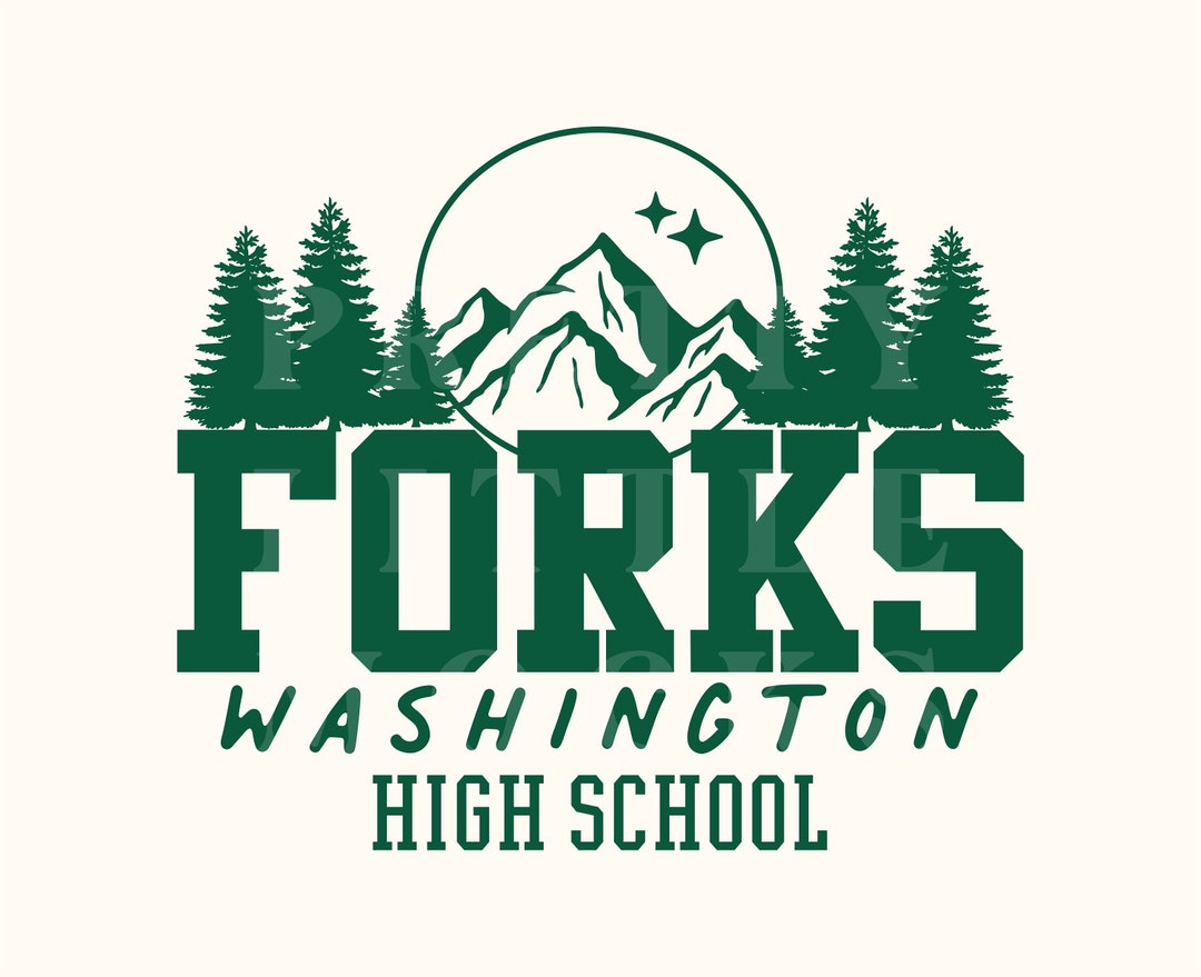Forks High School, Trendy PNG and SVG Design Digital Download, Twilight Inspired, Christmas Fall