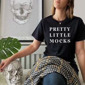 Bella Canvas 3001 Mockup | Black T Shirt Mockup | Halloween Autumn Fall T-shirt Mock Up Tee | Minimal Simple | Pretty Little Mocks