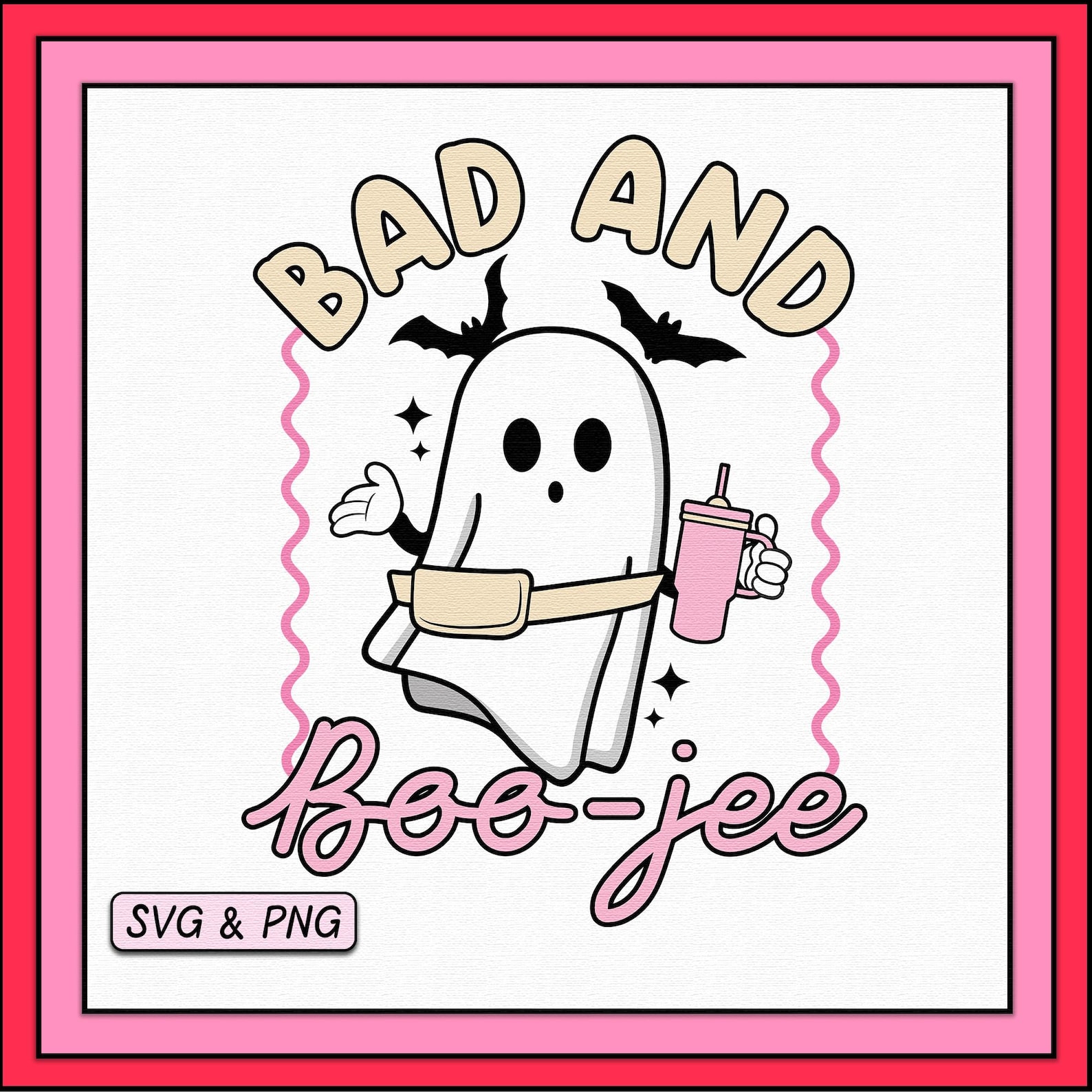 Bad and Boo-jee Ghost SVG PNG Halloween Design, Trendy Digital Download ...