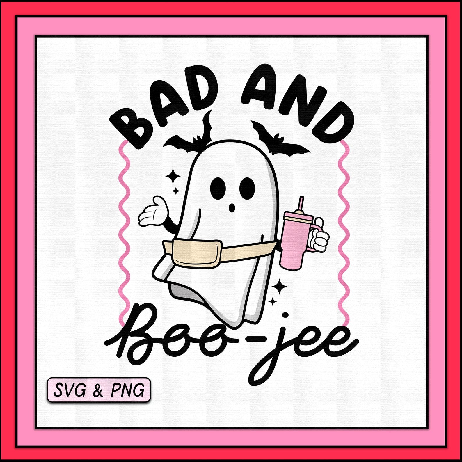 Bad and Boo-jee Ghost SVG PNG Halloween Design, Trendy Digital Download ...