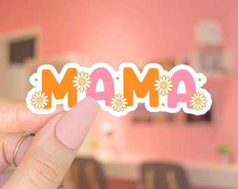 Mama Pink Orange SVG PNG Design, Trendy Digital Download, Mother's