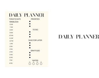 Digital Daily Planner Download, PDF Download, Daily Planner, Goodnotes Daily Planner, Digital Planner