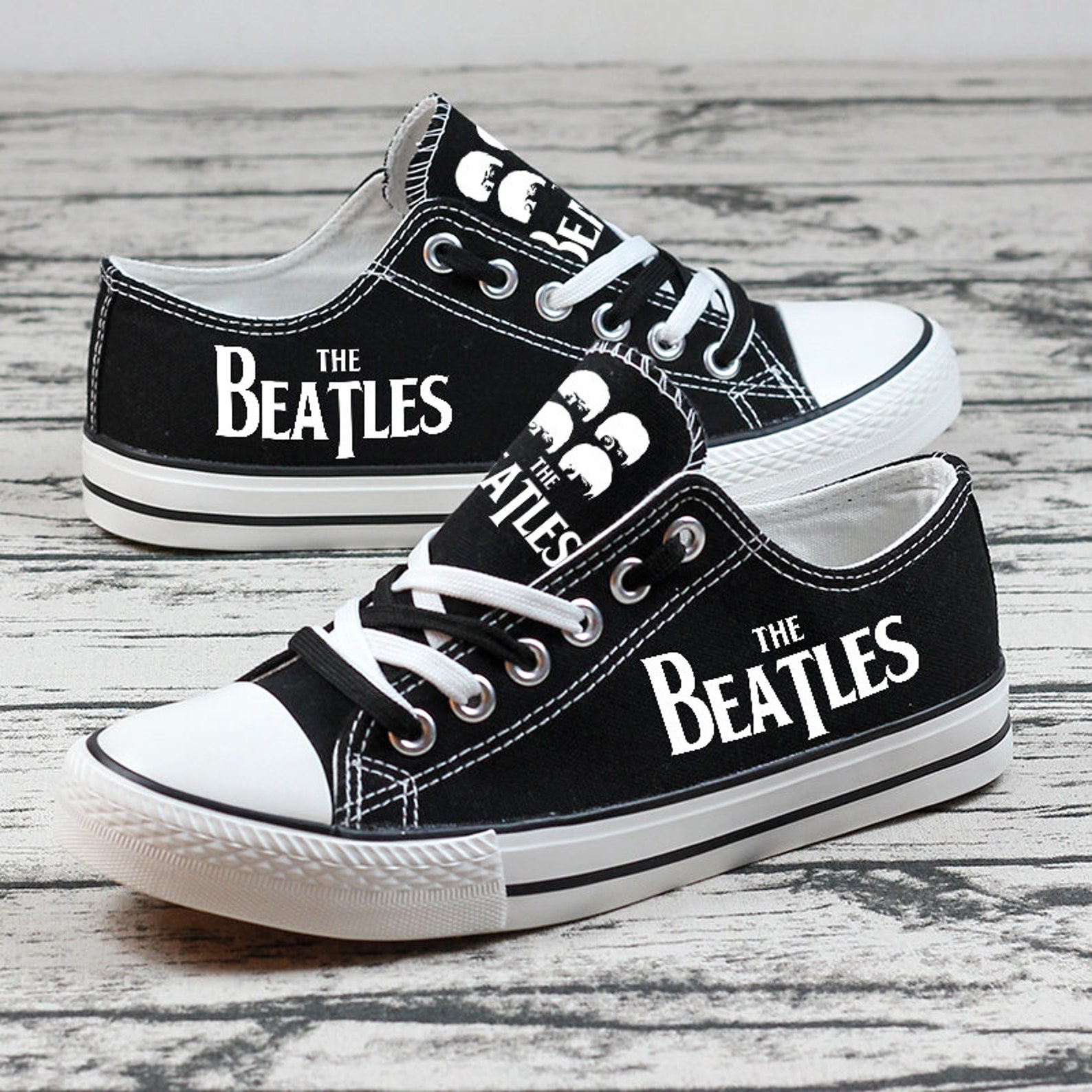 The Beatles Rock Band Low top Shoes Music Band Fans Shoes | Etsy